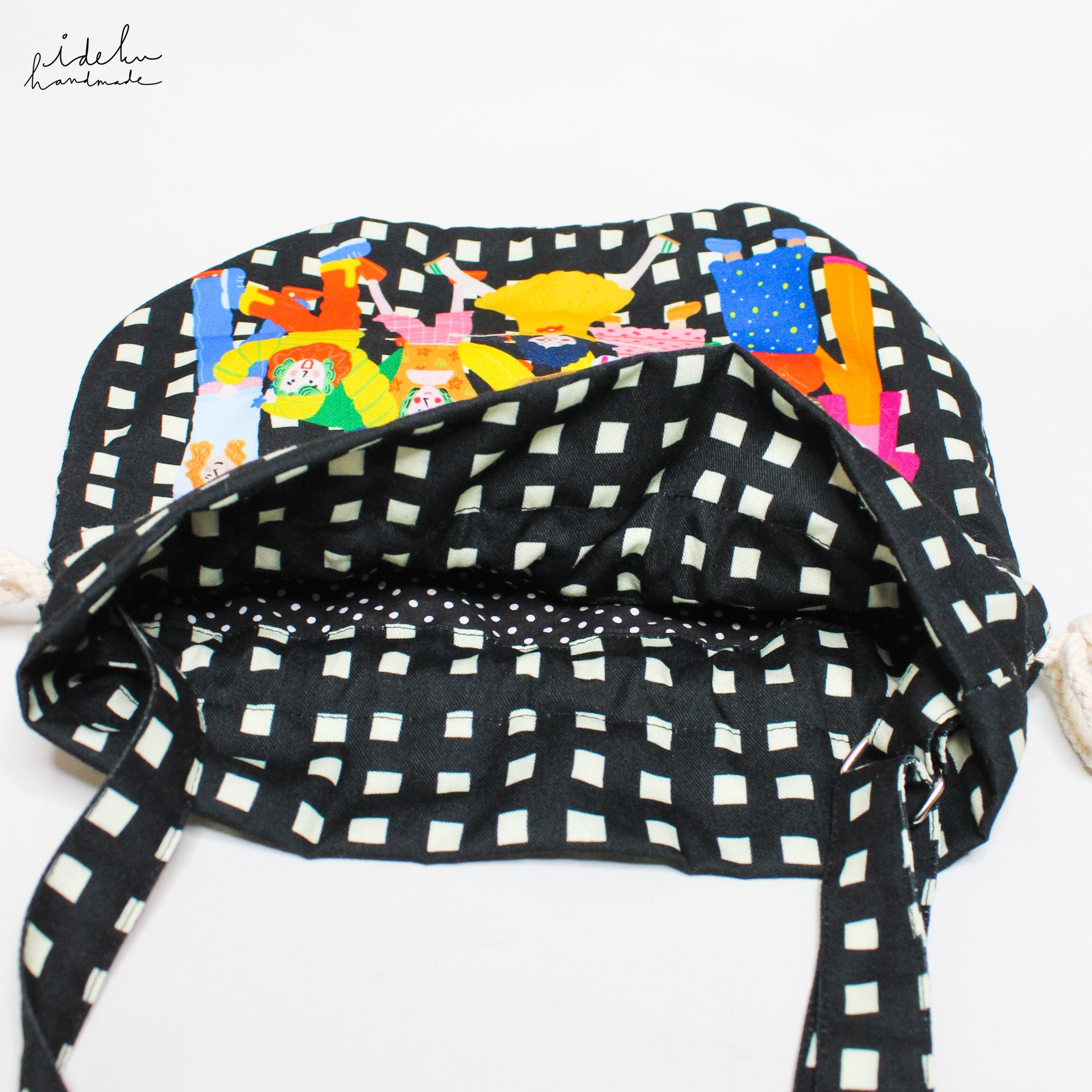 Fancy Faces Black JJ Bag 