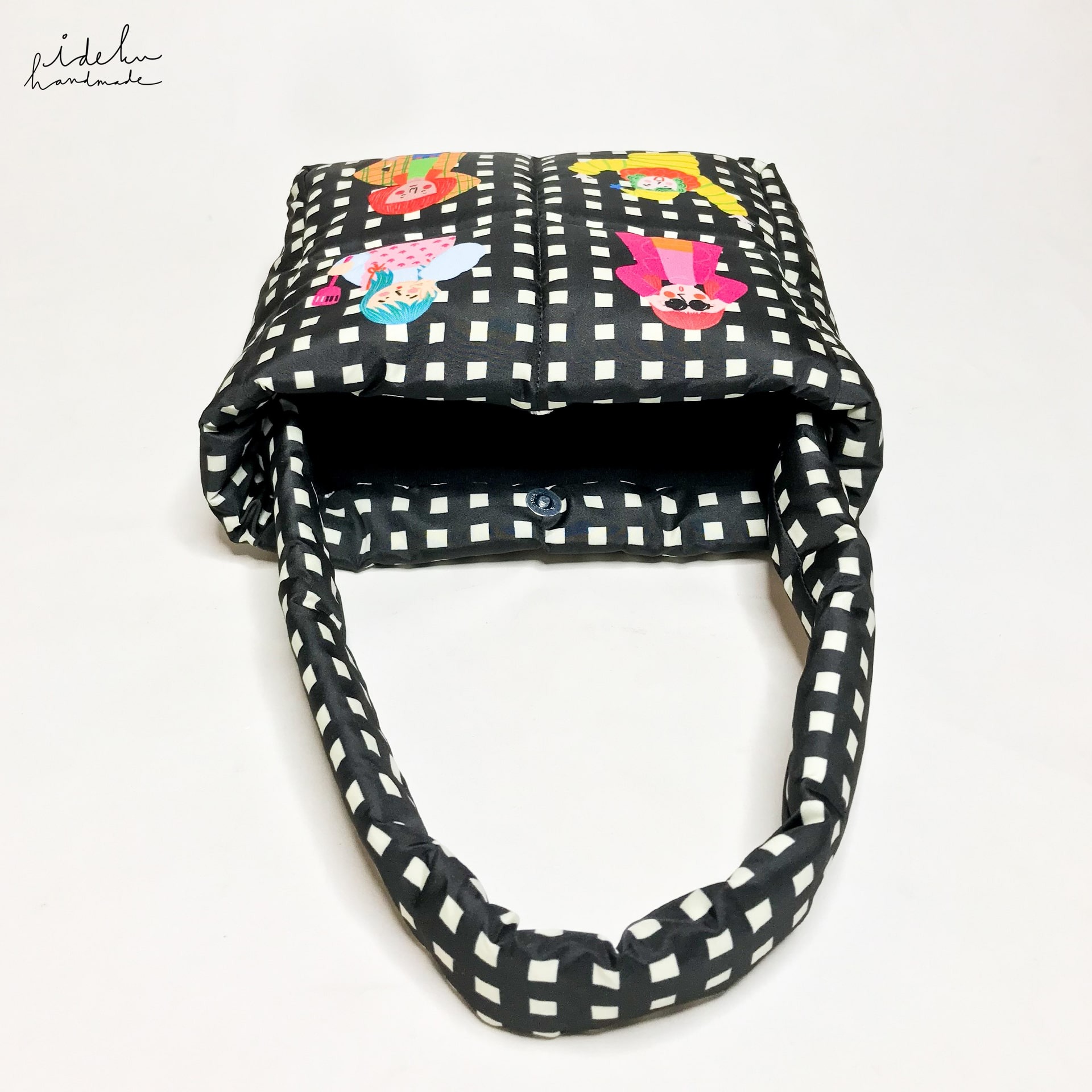 Fancy Faces Black Fluffy Bag
