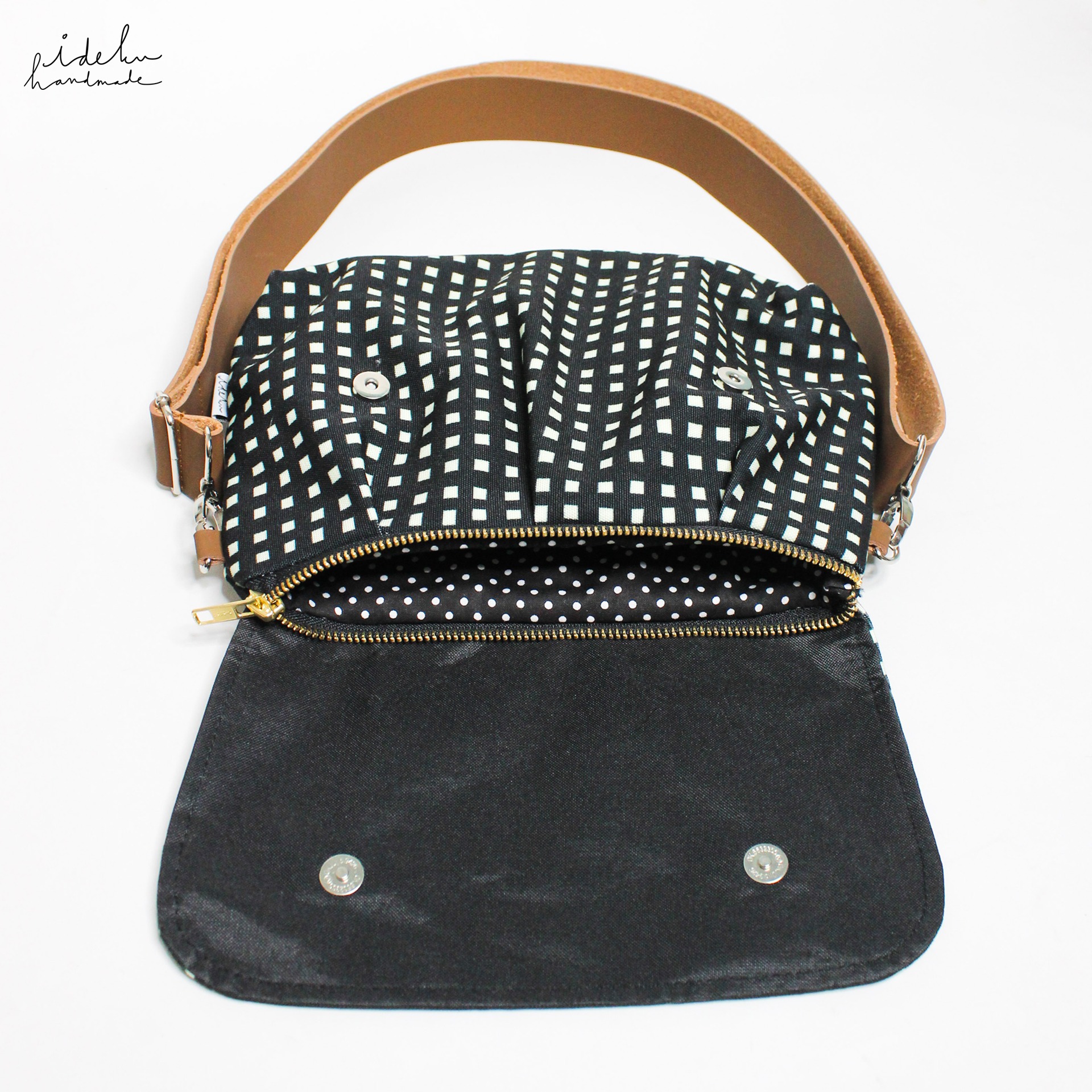 Fancy Faces Black Sling Bag 
