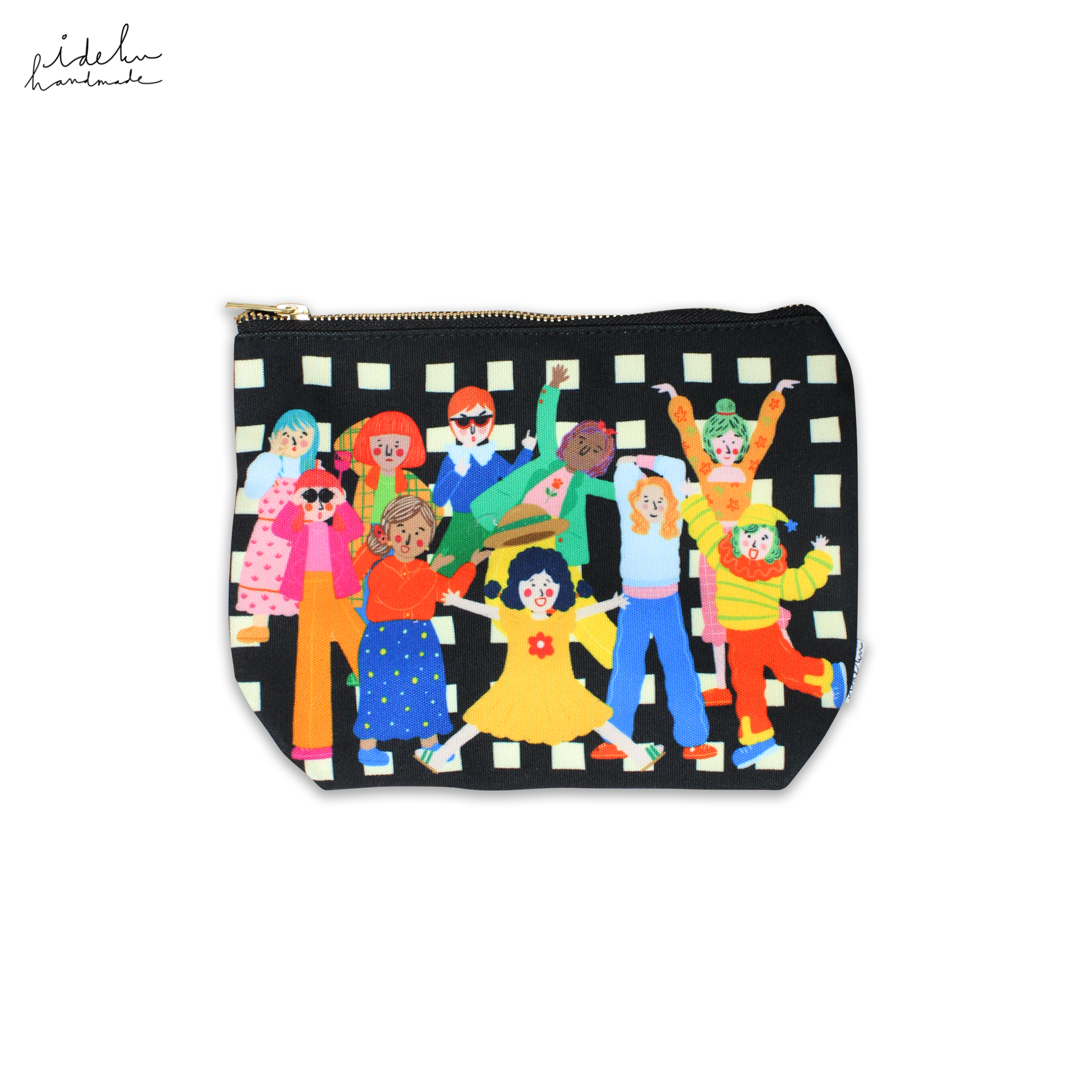 Fancy Faces Black Pouch 