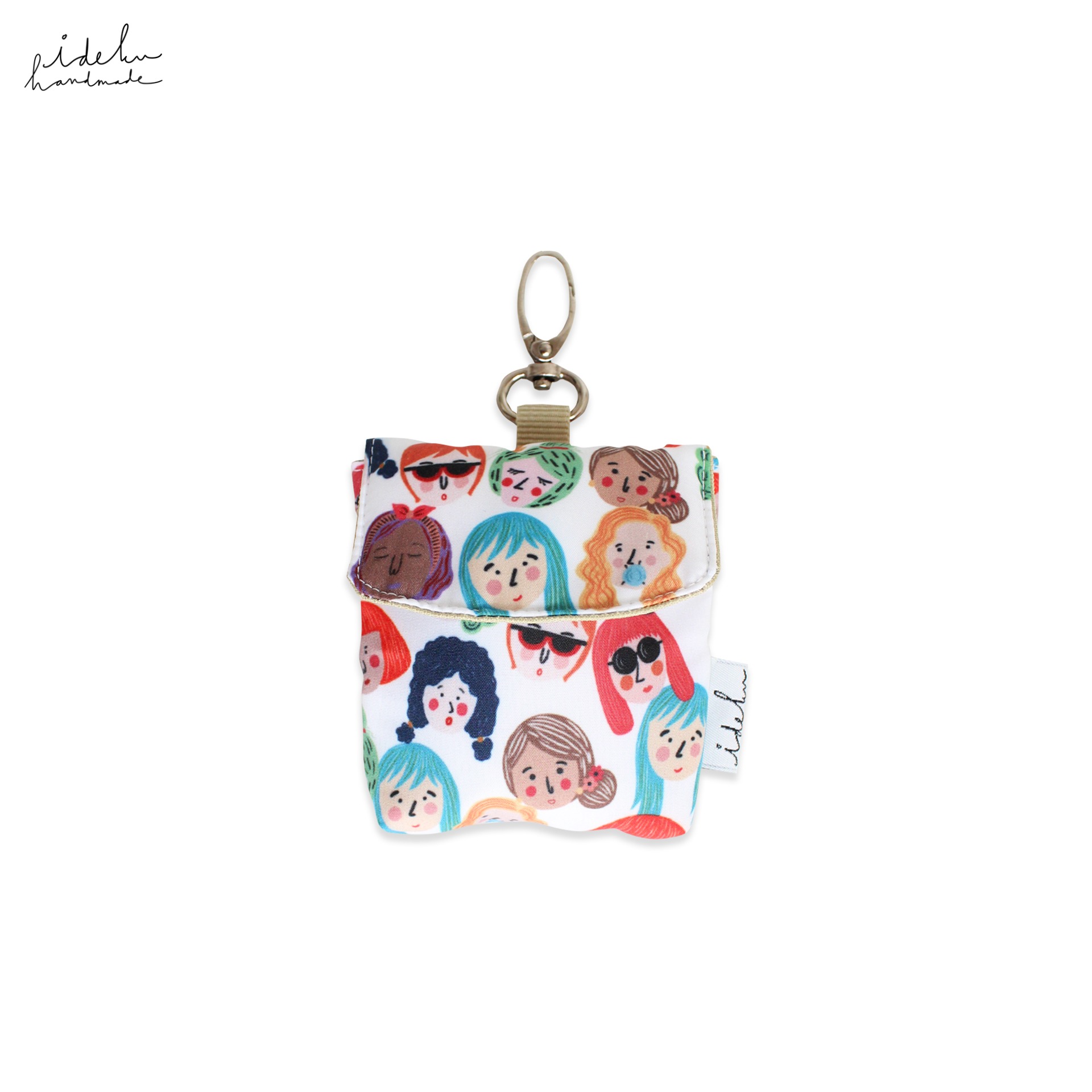 Classic Faces Earbuds Pouch