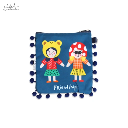 Image of Cheeky Faces Pompom Pouch