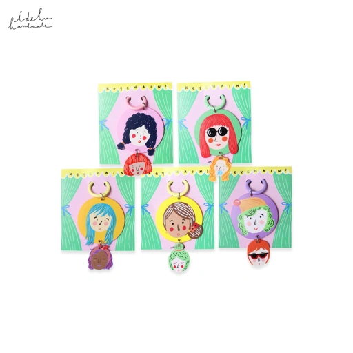 Image of Classic Faces Keychain