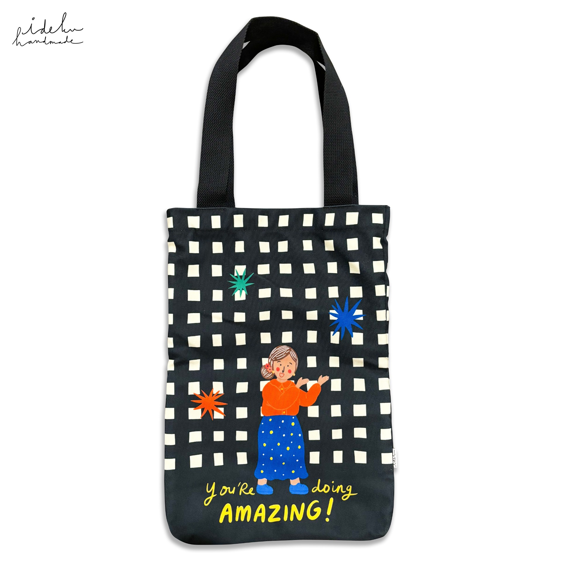 Fancy Faces Black Campus Bag