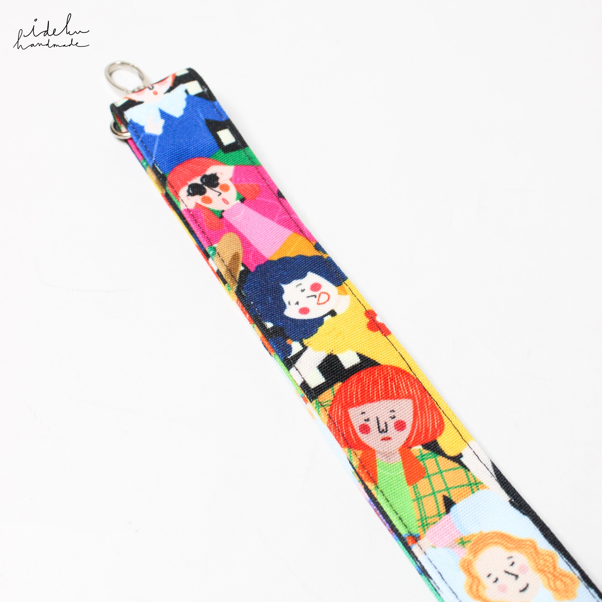 Fancy Faces Black Bag Strap 