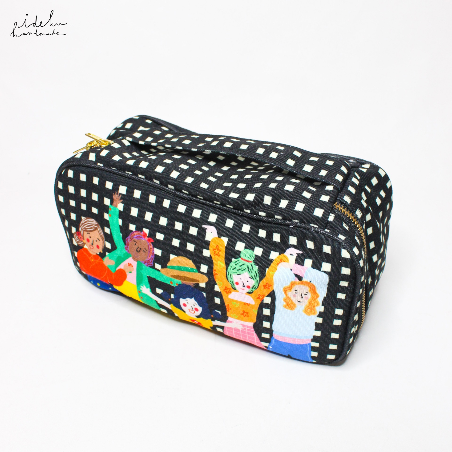 Fancy Faces Black Underwear Pouch