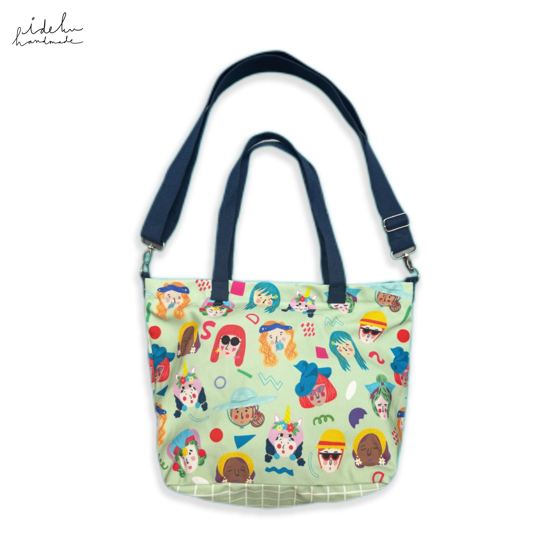 Mint Faces Totebag
