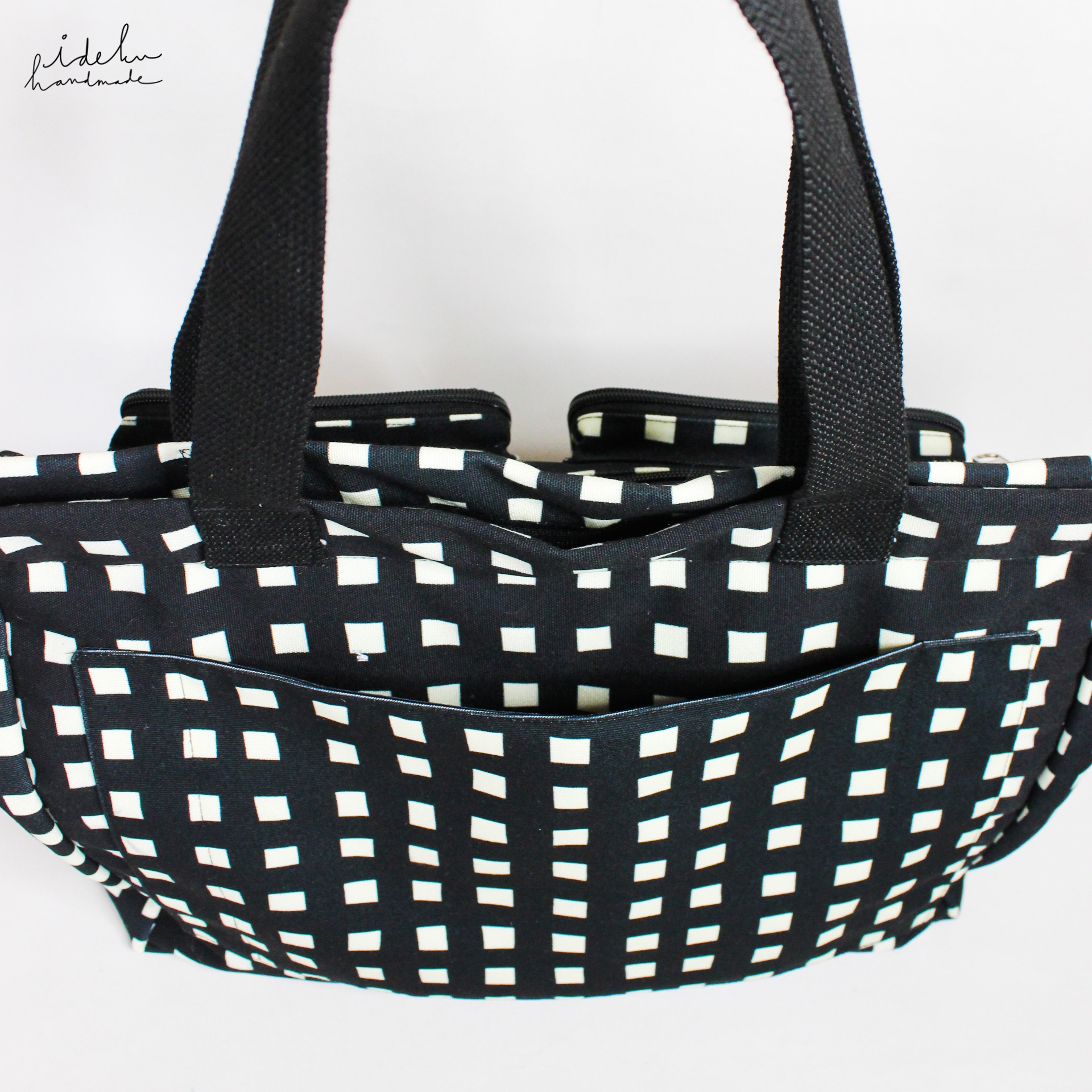 Fancy Faces Black Travel Bag
