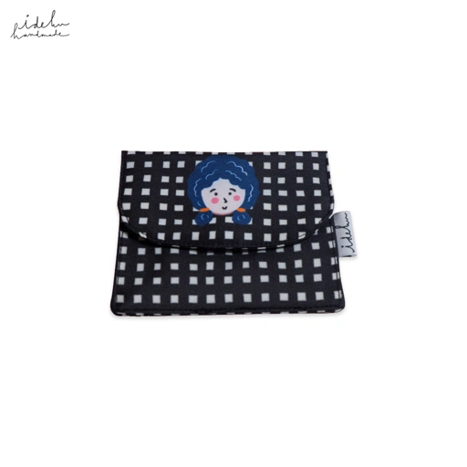 Image of Fancy Faces Black Card Holder 