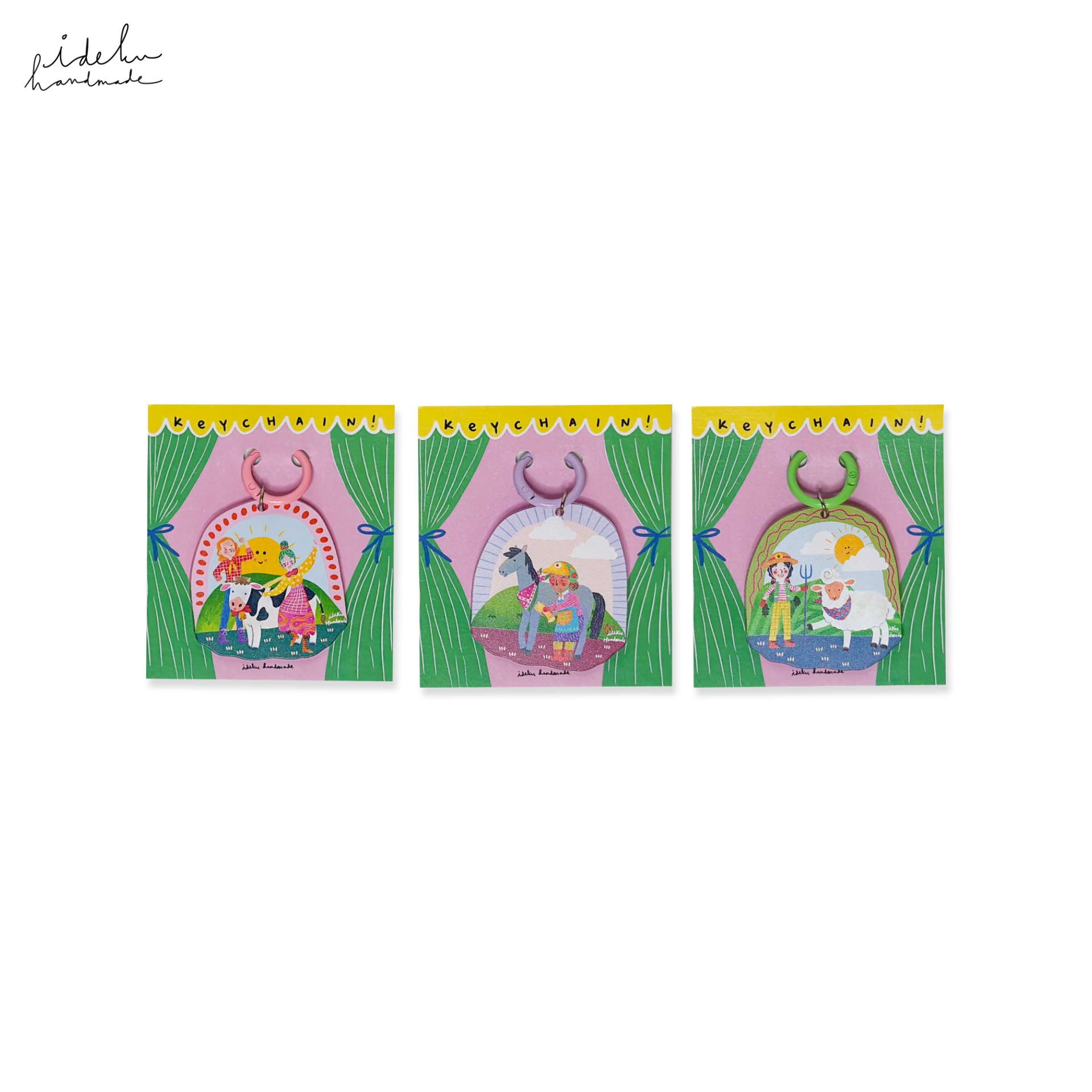 Faces Farm Keychain