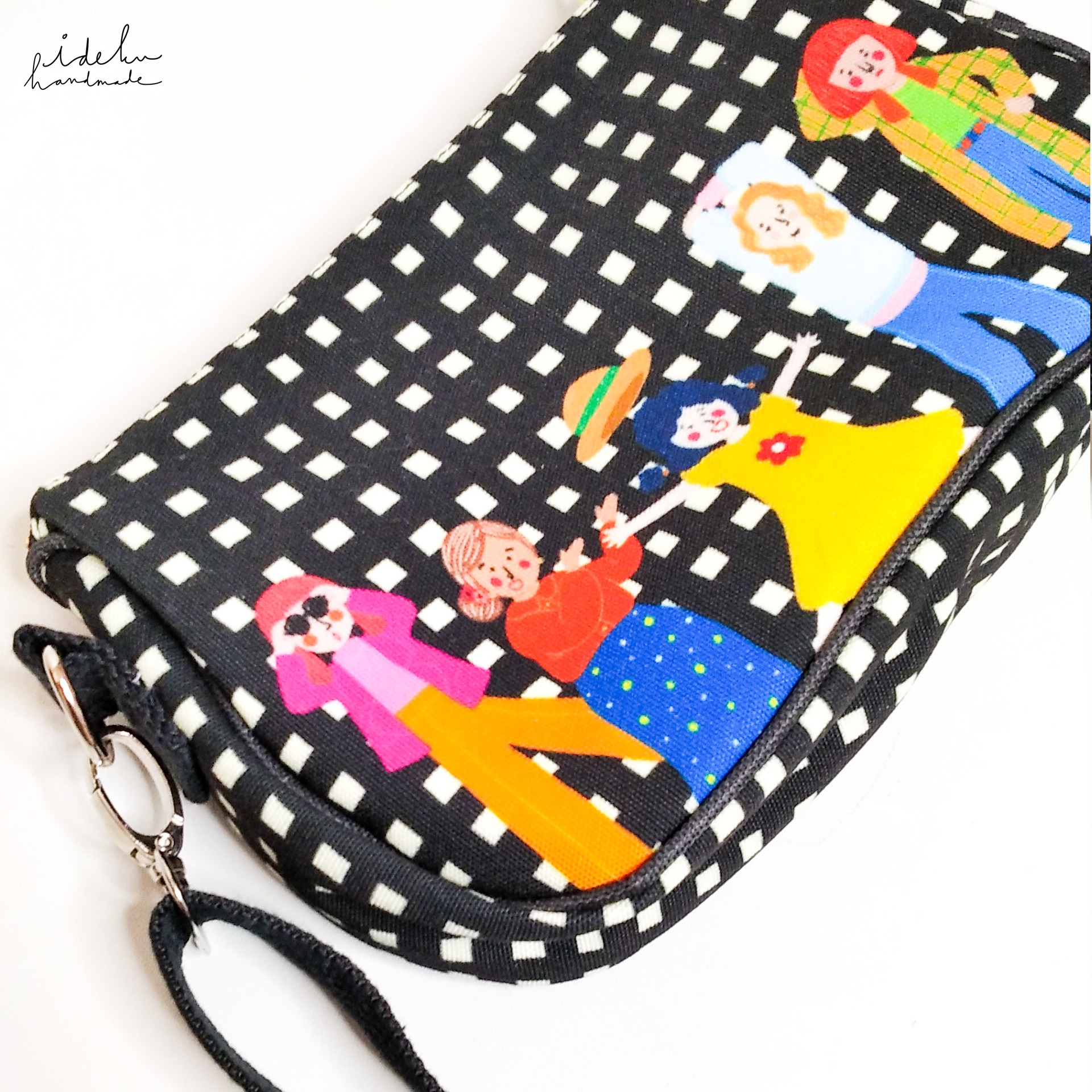 Fancy Faces Black Kiki Bag
