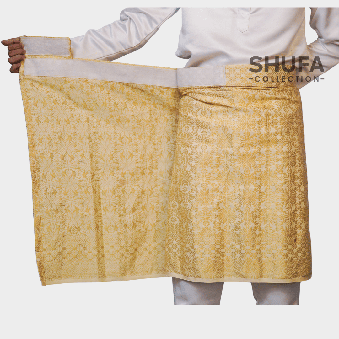 Sarung Songket Melayu Instan Kain Sampin Batik Khas Akad Baju Teluk Belanga Cekak Musang