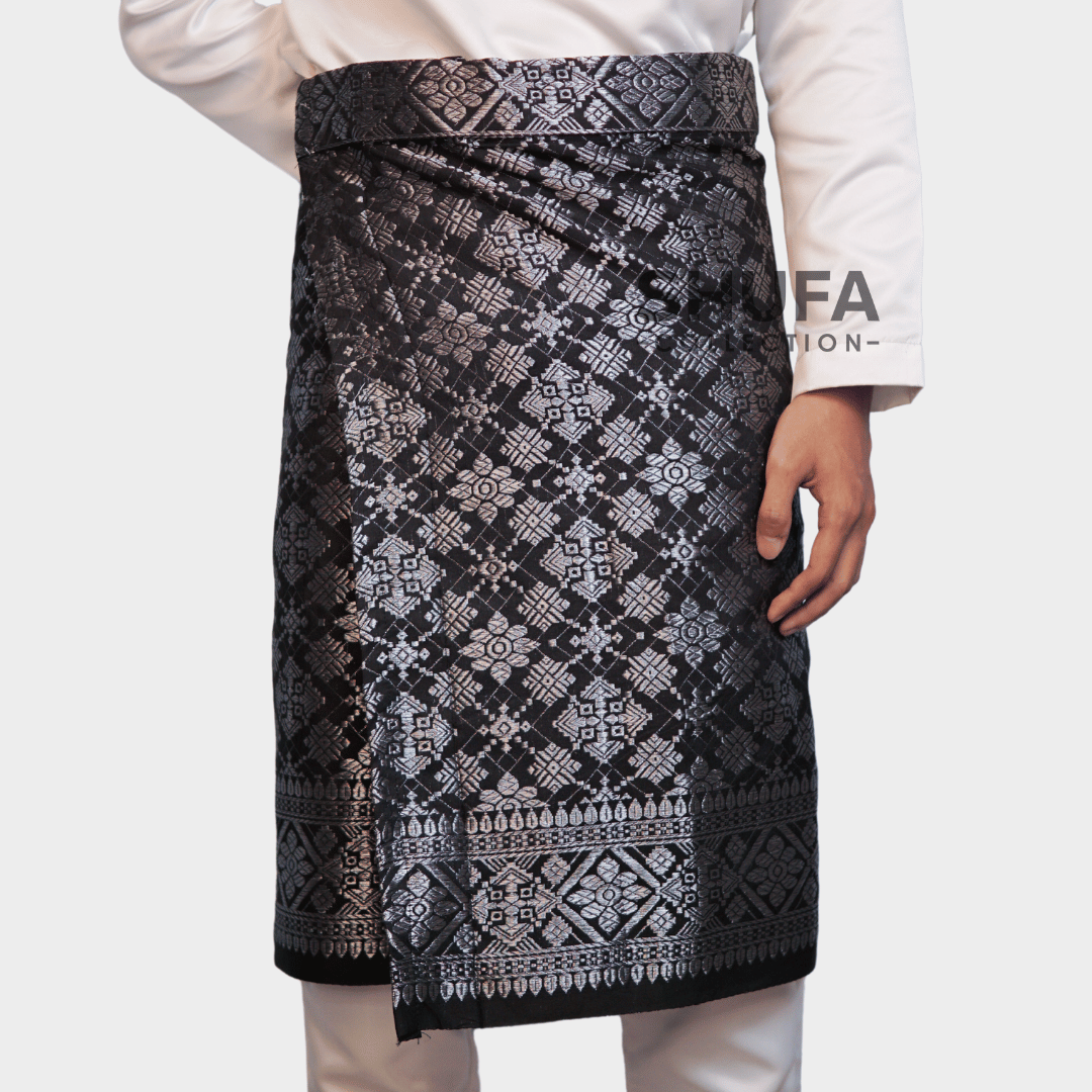 Sarung Songket Melayu Instan Kain Sampin Batik Khas Akad Baju Teluk Belanga Cekak Musang