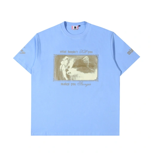 Image of Toko Misteri x Tiny: Kitten T-shirt (Sky Blue)