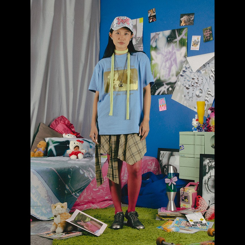 Toko Misteri x Tiny: Kitten T-shirt (Sky Blue)