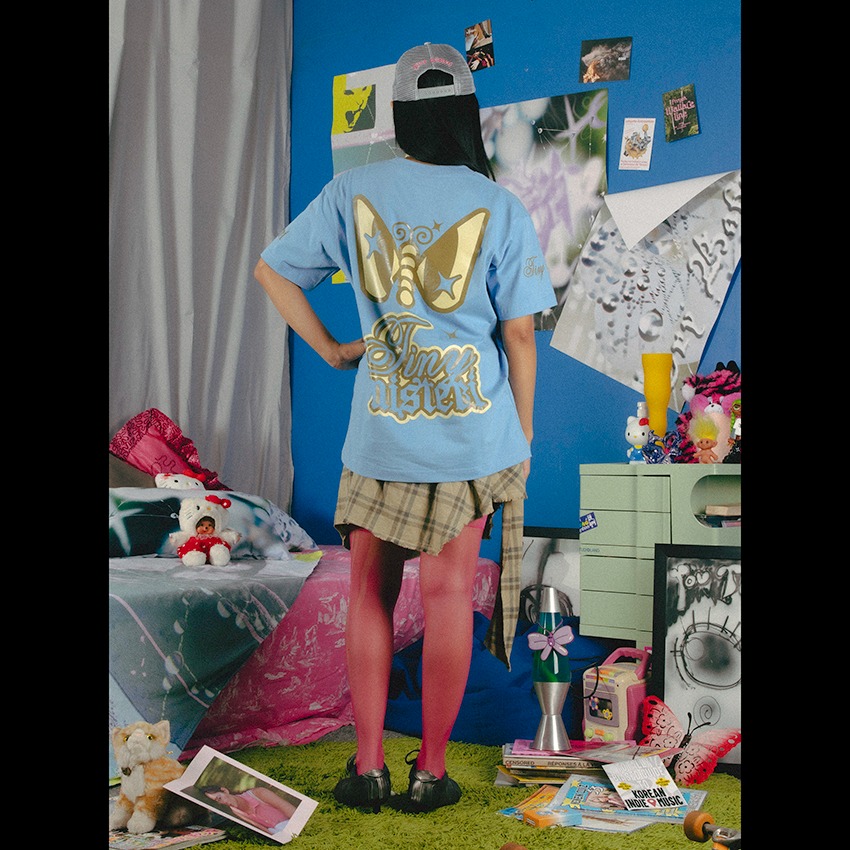 Toko Misteri x Tiny: Kitten T-shirt (Sky Blue)