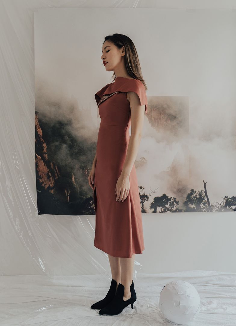 Nectar Dress in Coral