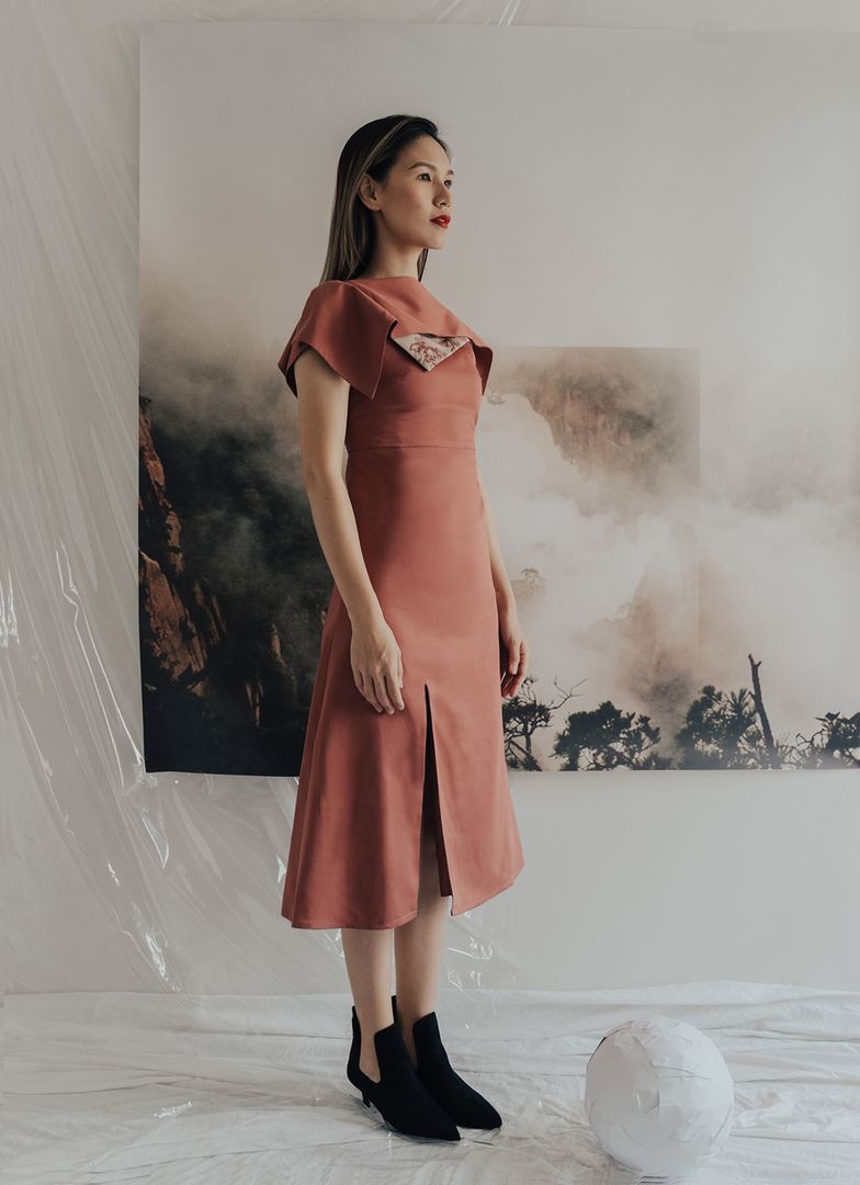Nectar Dress in Coral