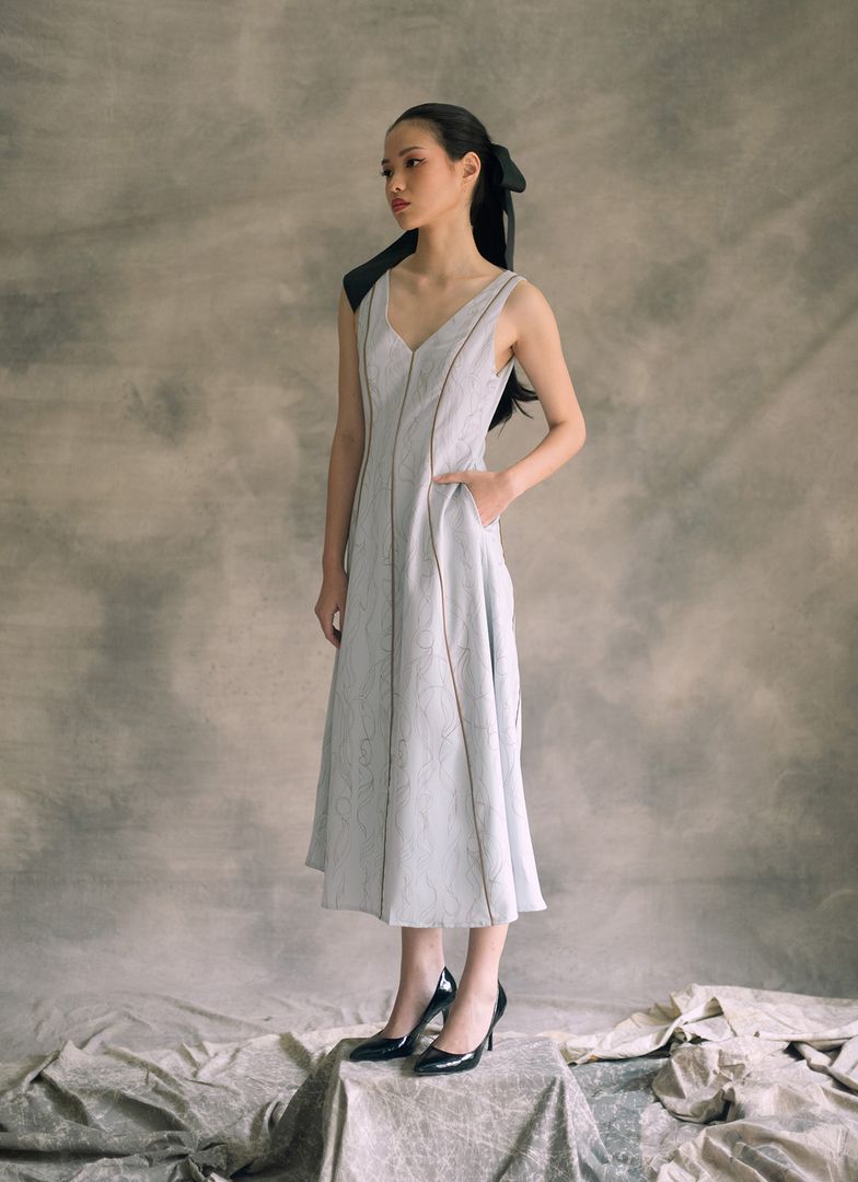 Callista Panelled Dress (XS only)