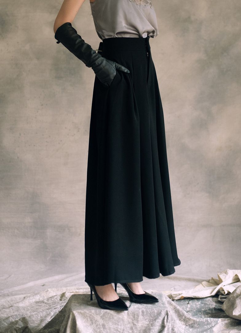 Lenka Wide-Legged Pants in Black (S Only)