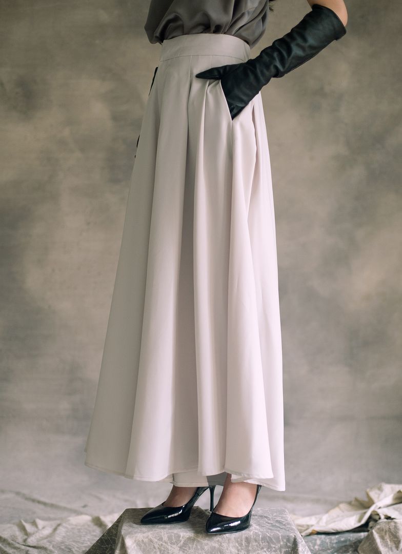 Lenka Wide-Legged Pants in Beige (XS Only)