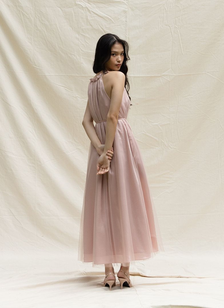 Cherry Dress in Dusty Pink