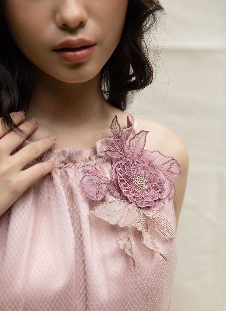 Cherry Dress in Dusty Pink