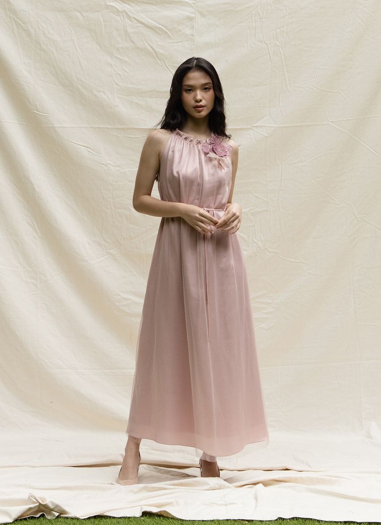 Cherry Dress in Dusty Pink