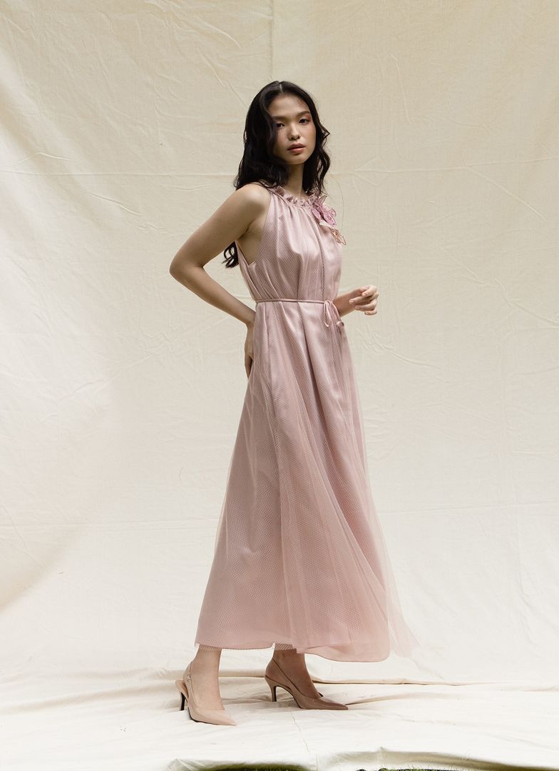 Cherry Dress in Dusty Pink
