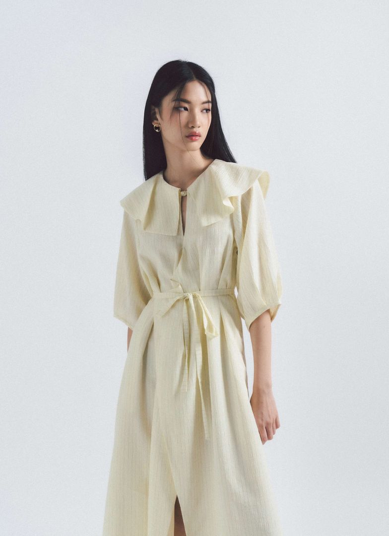 Moire Wrap Dress