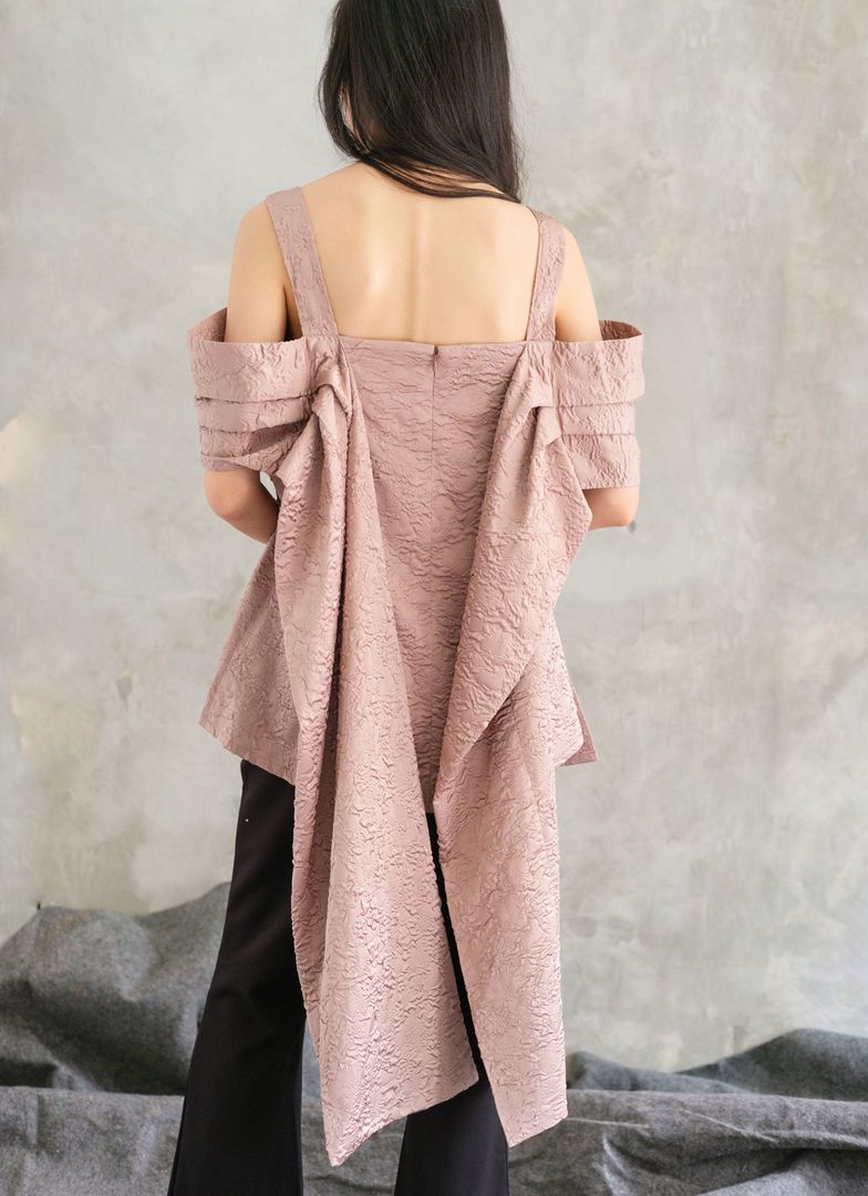 Orca Jacquard Top in Blush