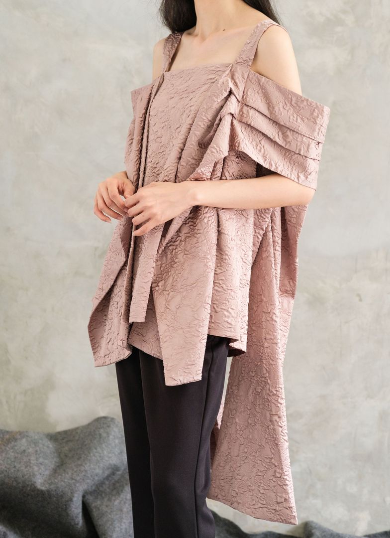 Orca Jacquard Top in Blush