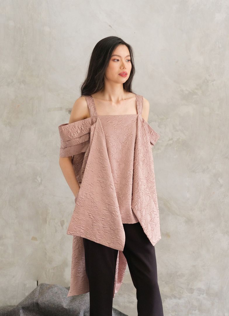 Orca Jacquard Top in Blush