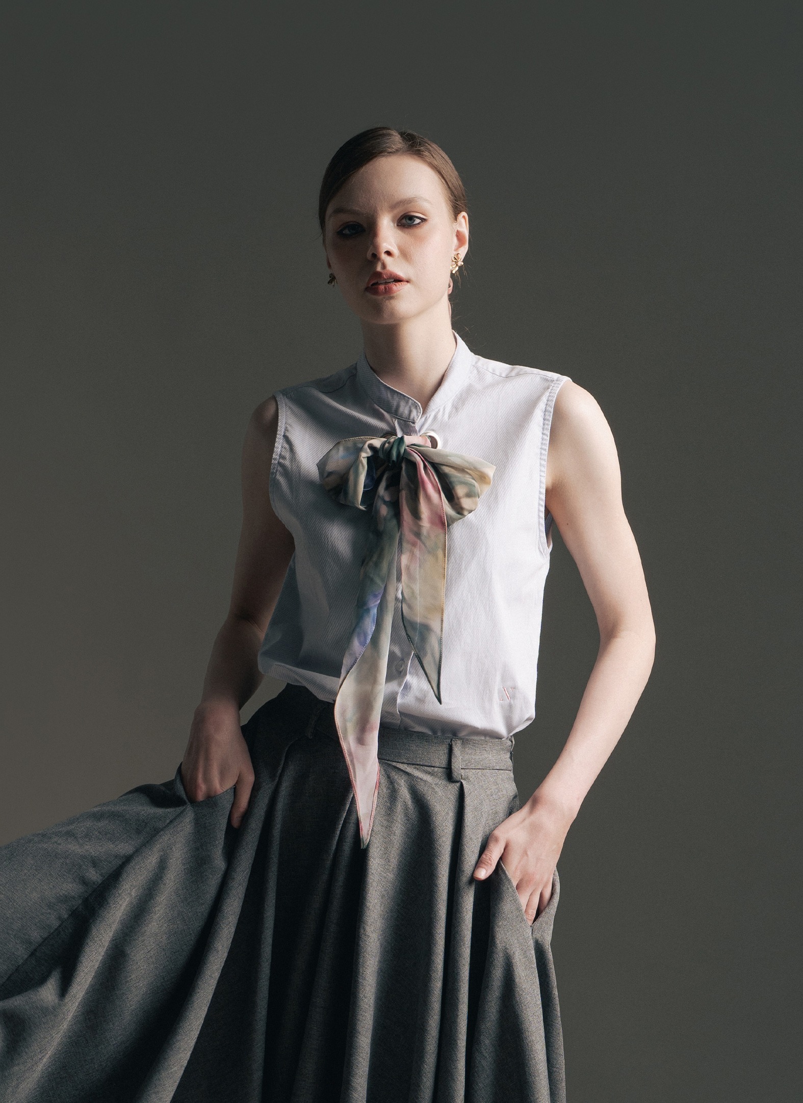 Martina Shirt in Dusty Blue