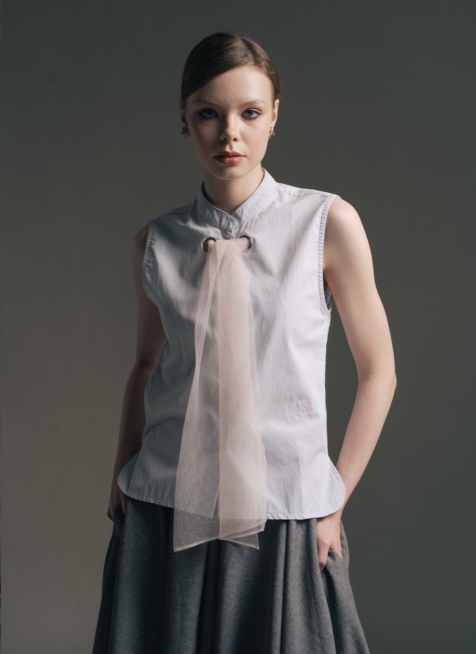 Martina Shirt in Dusty Blue