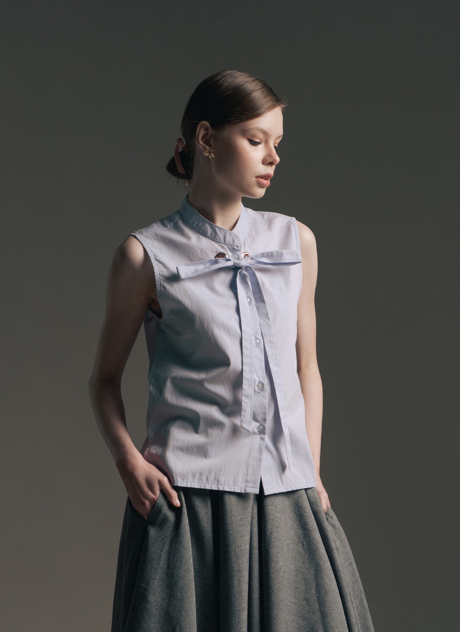 Martina Shirt in Dusty Blue