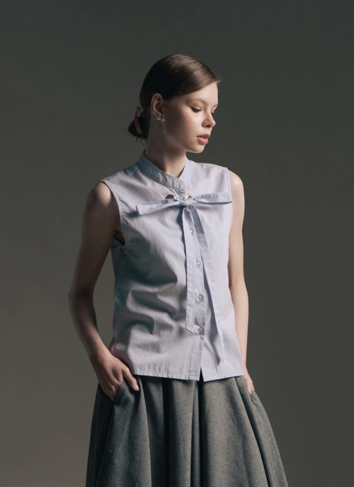Martina Shirt in Dusty Blue