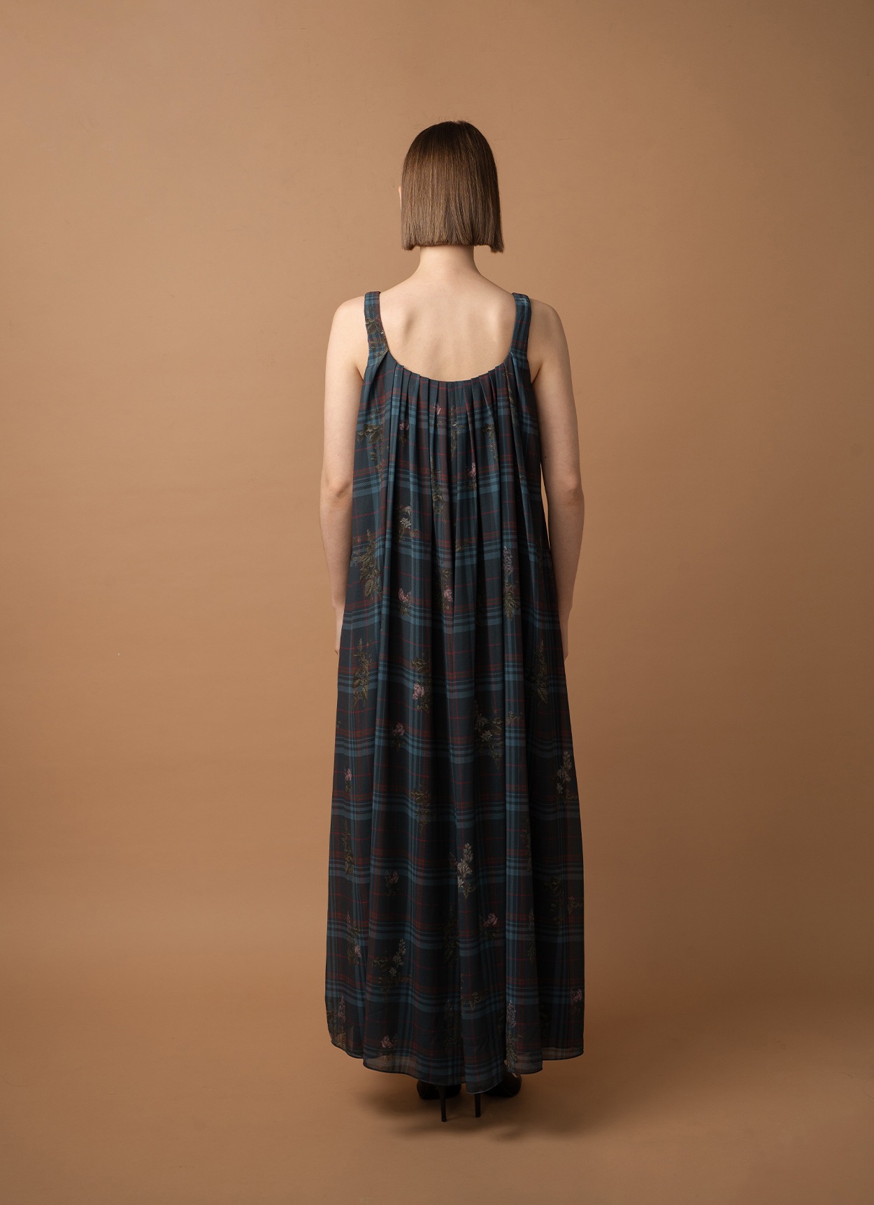 Plaid Botanica Long Dress (PO for 5 days)