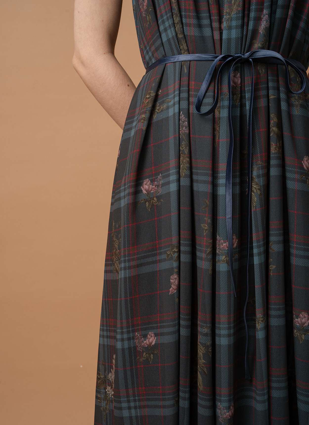 Plaid Botanica Long Dress (PO for 5 days)