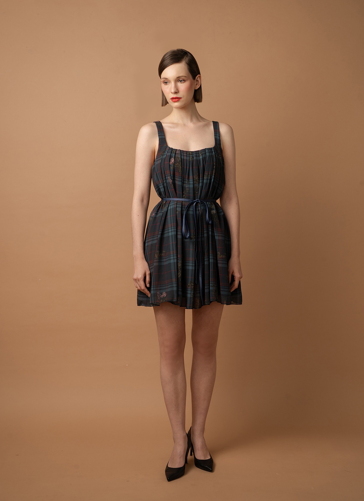 Plaid Botanica Little Dress (PO for 5 days)