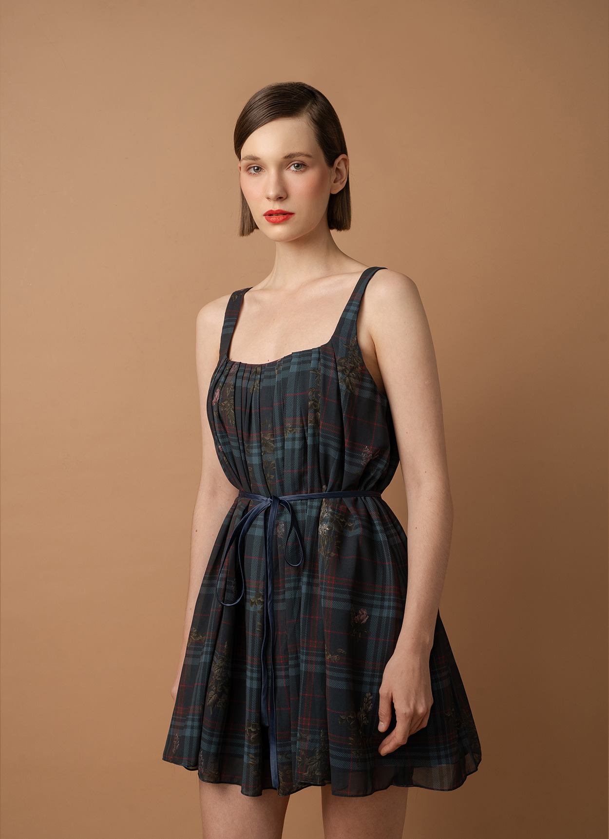 Plaid Botanica Little Dress (PO for 5 days)