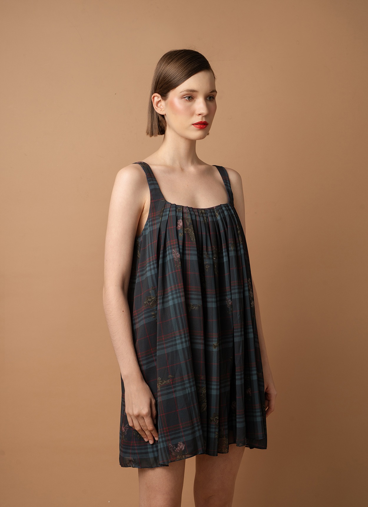 Plaid Botanica Little Dress (PO for 5 days)