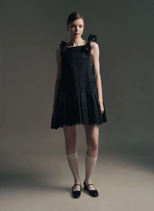 Anne Lace Dress in Black