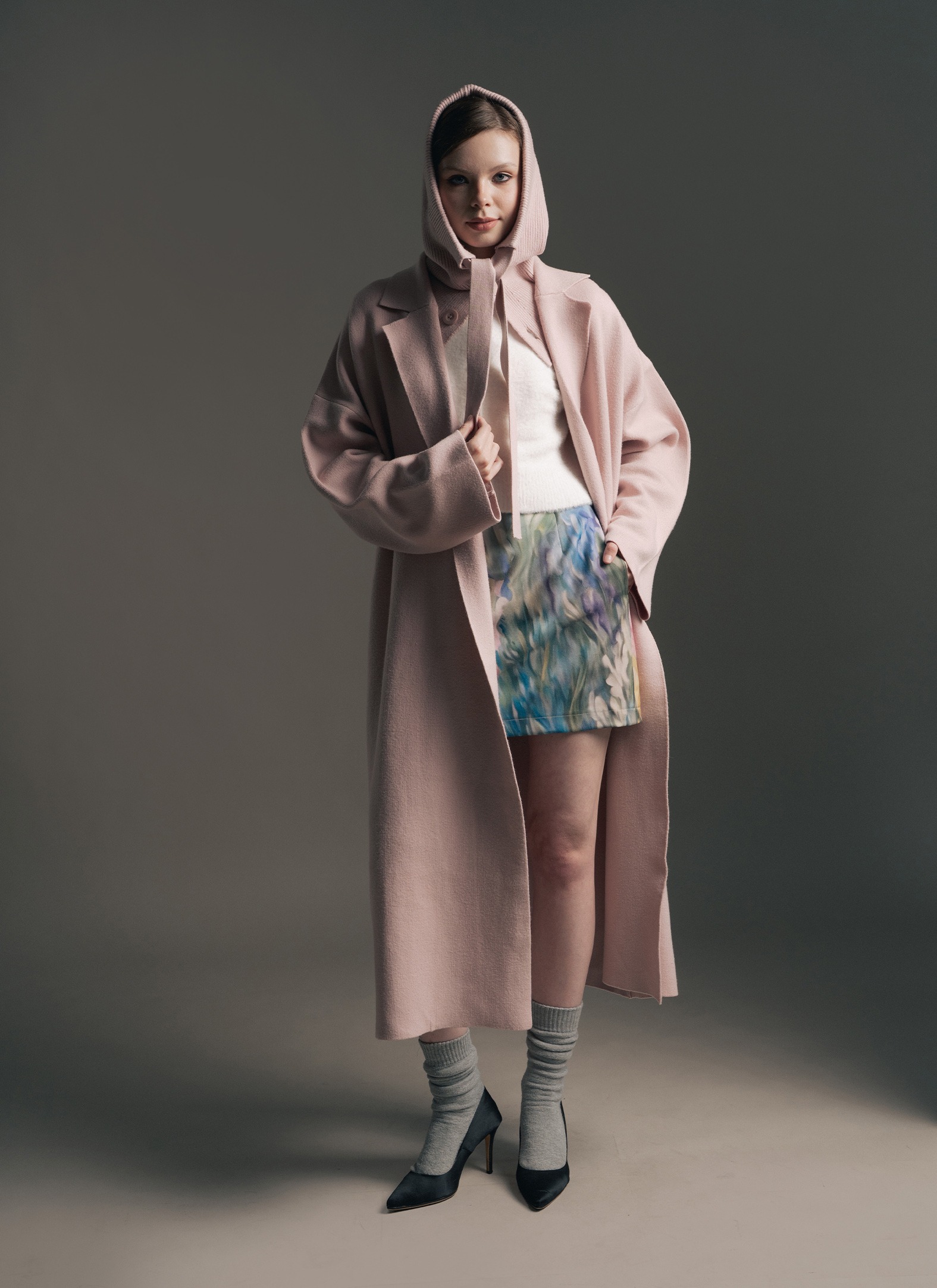 Ashley Coat and Balaclava in Lilac