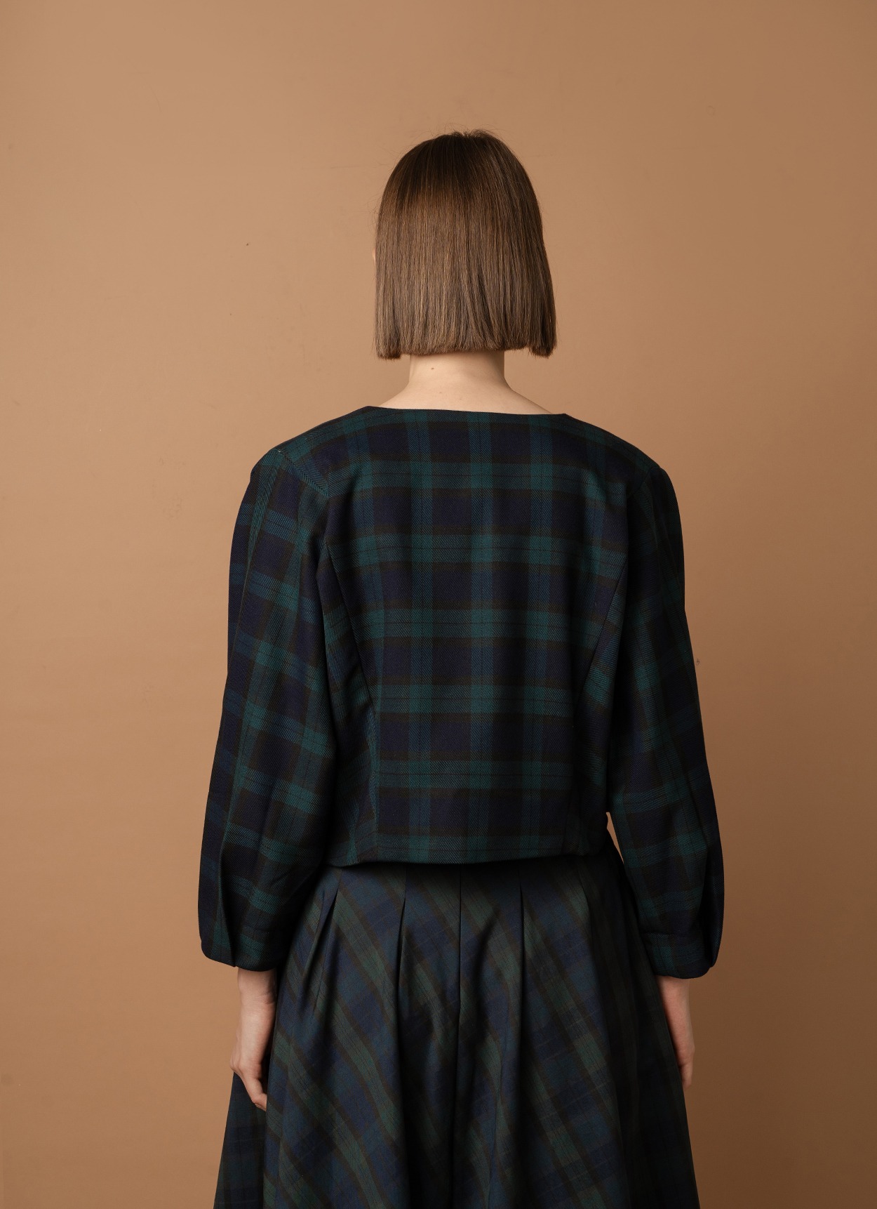 Baloon Blazer in Scottish Plaid