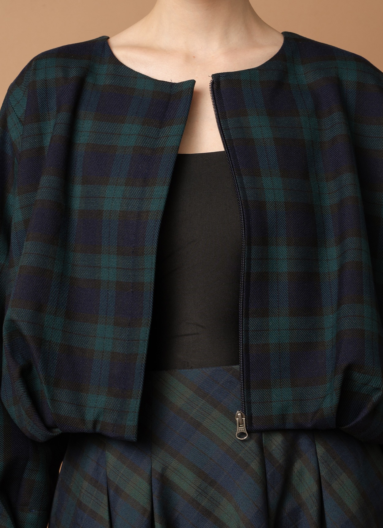 Baloon Blazer in Scottish Plaid