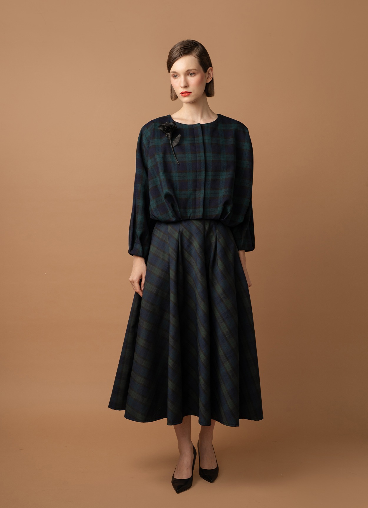 Baloon Blazer in Scottish Plaid