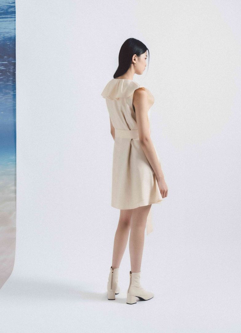 Perla Mini Dress in Peach