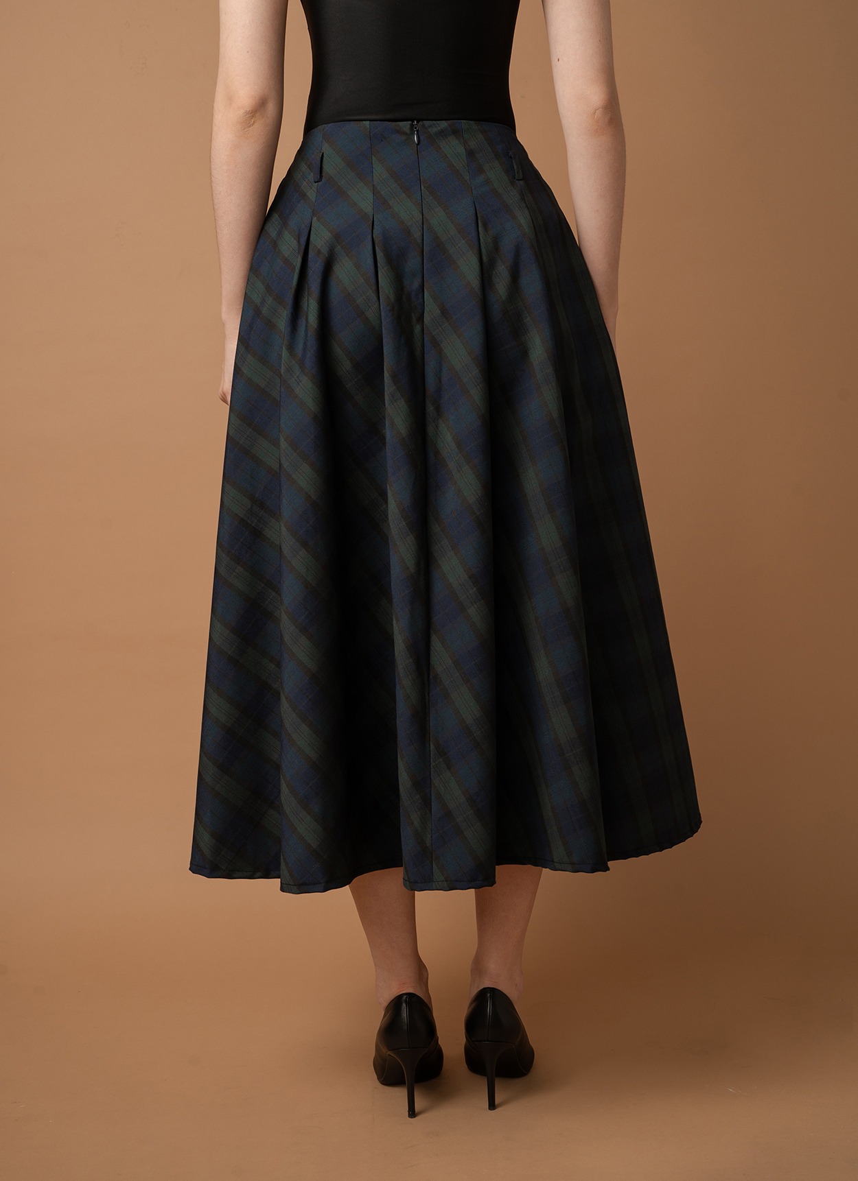 Bias Skirt in Scottish Plaid
