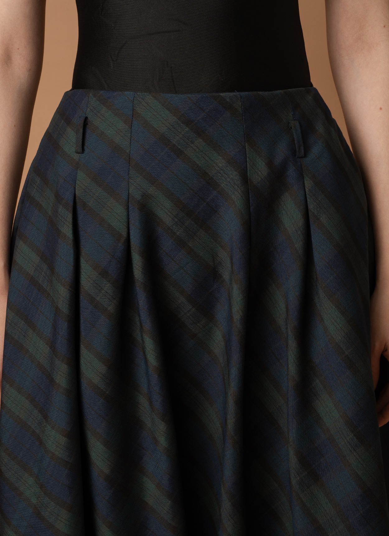 Bias Skirt in Scottish Plaid